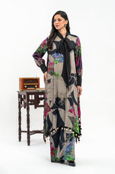 2-PC Printed Raw-Silk Shirt with Trouser CPM-3-206